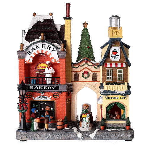 Pueblo navideño fábrica de Papá Noel 30x30x15 cm 7