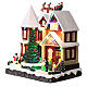 Christmas village set: house with Santa above it 10x10x8 in s3