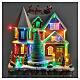 Christmas village set: house with Santa above it 10x10x8 in s4