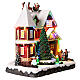 Christmas village set: house with Santa above it 10x10x8 in s5