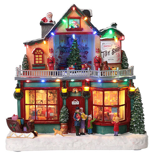 Christmas village set: toy shop 12x12x8 in 1
