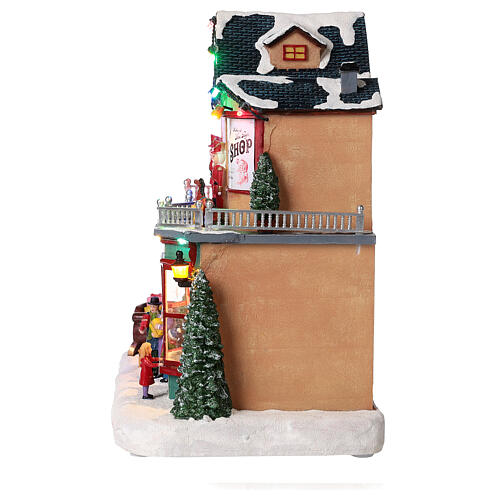 Christmas village set: toy shop 12x12x8 in 8