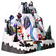 Christmas village set: sledders and skaters 12x12x8 in s4