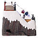 Christmas village animated skaters and sledders 30x30x20 cm s5