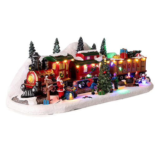 Christmas village set with train 8x20x8 in 5