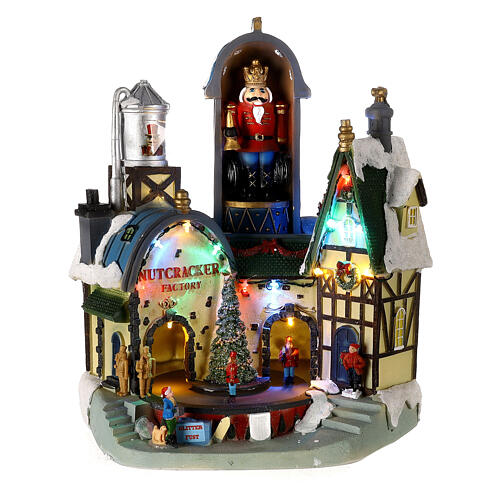 Villaggio Natalizio fabbrica degli schiaccianoci 35x30x20 cm 1