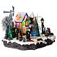 Christmas village set with train and Christmas tree in motion 8x10x14 in s5