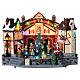 Christmas village set with an animated choir 10x14x8 in s1