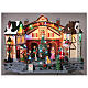 Christmas village set with an animated choir 10x14x8 in s2