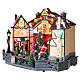 Christmas village set with an animated choir 10x14x8 in s4
