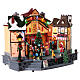 Christmas village set with an animated choir 10x14x8 in s5