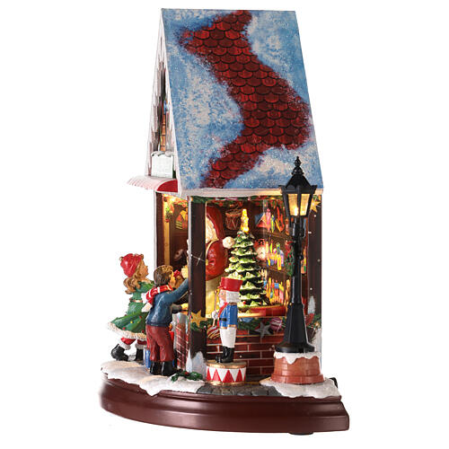 Cenário natalino loja de brinquedos de Pai Natal 25x25x15 cm 6