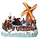 Christmas village set with mills and skaters 14x14x12 in s1