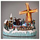 Christmas village set with mills and skaters 14x14x12 in s2