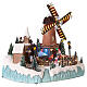 Christmas village set with mills and skaters 14x14x12 in s4