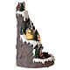 Christmas village set: mountain with skiers and train 20x12x12 in s6