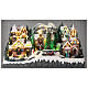 Christmas village set with train station, church and coffee shop 12x14x12 in s2