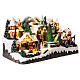 Christmas village set with train station, church and coffee shop 12x14x12 in s5