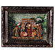 Picture with Holy Family with snow effect 20x25x5 cm s2