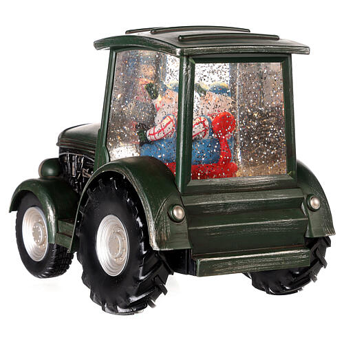 Traktor Weihnachtsmann Glaskugel, 20x20x10 cm 8