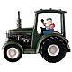 Traktor Weihnachtsmann Glaskugel, 20x20x10 cm s1