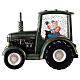Santa's tractor, snow globe, 8x8x4 in s2
