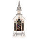 Christmas snow globe with Nativity Scene in a church, lights and snow, 12x4x4 in s3