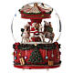 Snow globe with merry-go-round 10x6x6 in s1