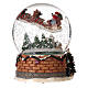 Szklana kula ze śniegiem i Świętym Mikołajem w saniach 20x15x15 cm s5