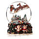 Glass snow globe with Santa Claus and sleigh 20x15x15 cm s4