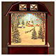 Sfera di vetro neve stalla con Babbo Natale 25x15x5 cm  s8