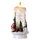 Snow globe with candle 10x4x4 in s2