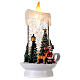Snow globe with candle 10x4x4 in s3