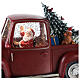 Santa Claus snow globe truck with tree 15x30x10 cm s2