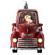 Santa Claus snow globe truck with tree 15x30x10 cm s7