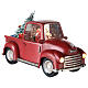 Santa Claus snow globe truck with tree 15x30x10 cm s8