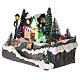 Christmas village set with animated swing 6x8x6 in s3