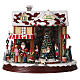 Christmas village set: Santa's shop with Christmas tree in motion 10x12x6 in s1