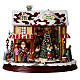 Christmas village set: Santa's shop with Christmas tree in motion 10x12x6 in s2