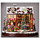 Christmas village set: Santa's shop with Christmas tree in motion 10x12x6 in s3