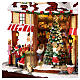 Escena navideña tienda Papá Noel movimiento 25x30x15 cm s4