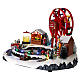 Christmas village set: big wheel and sleds in motion 12x16x10 in s4