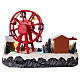 Christmas village set: big wheel and sleds in motion 12x16x10 in s7