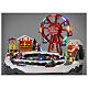 Christmas village ferris wheel sleds movement 30x40x25 cm s2
