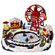Christmas village ferris wheel sleds movement 30x40x25 cm s3