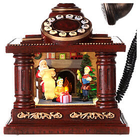 Christmas telephone with Santa 12x8x8 in