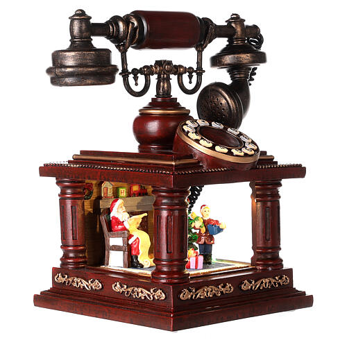 Christmas telephone with Santa 12x8x8 in 6
