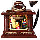 Village de Noël téléphone avec Père Noël 30x20x20 cm s2