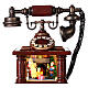 Village de Noël téléphone avec Père Noël 30x20x20 cm s3