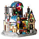 Christmas village set: wooden nutcracker factory with lights and animations, 12x12x8 in s5